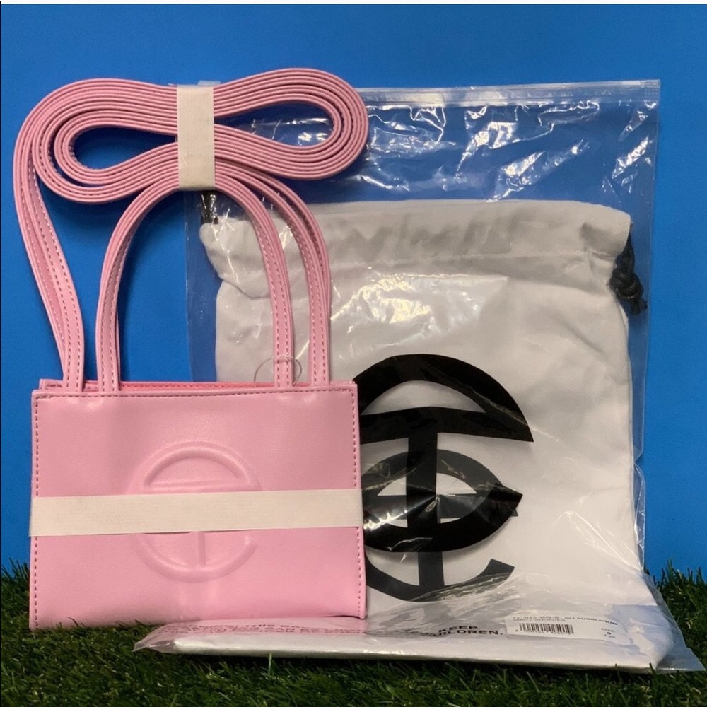 Telfar small bubblegum pink bag